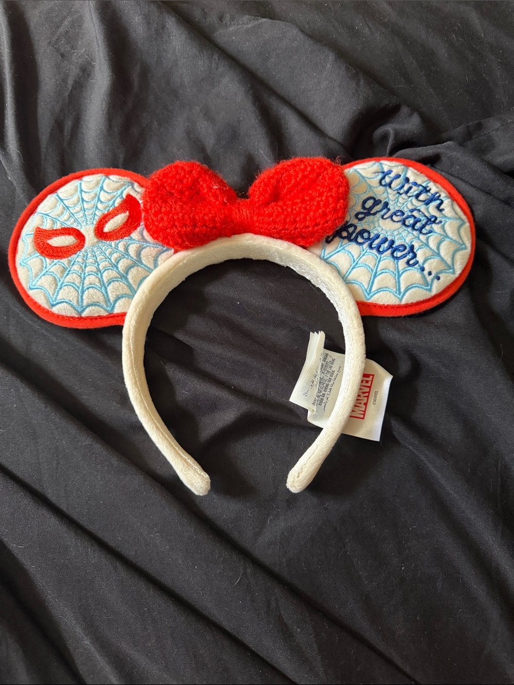 Marvel Spider-Verse Red & White Girls Ear Headband